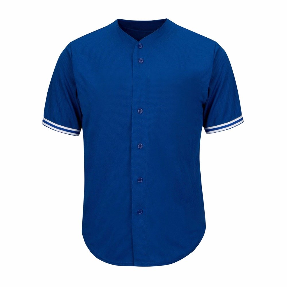 Source Plain blank stripe button down baseball jersey wholesale
