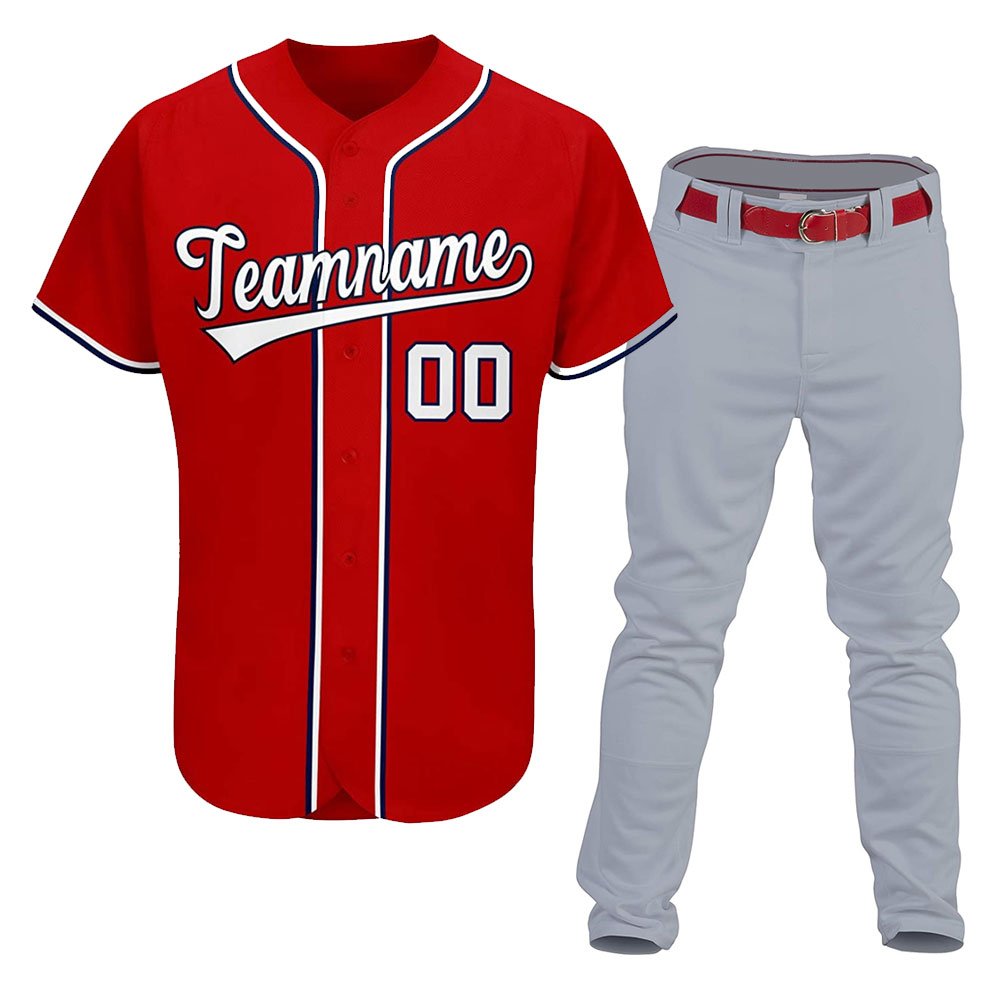 Custom Design Baseball Jersey Sublimated Embroidery Logo Men