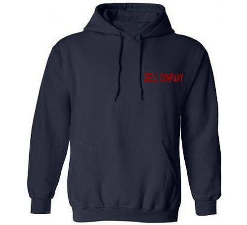 Custom Pullover Navy Blue Hoodie with Silicone Printing