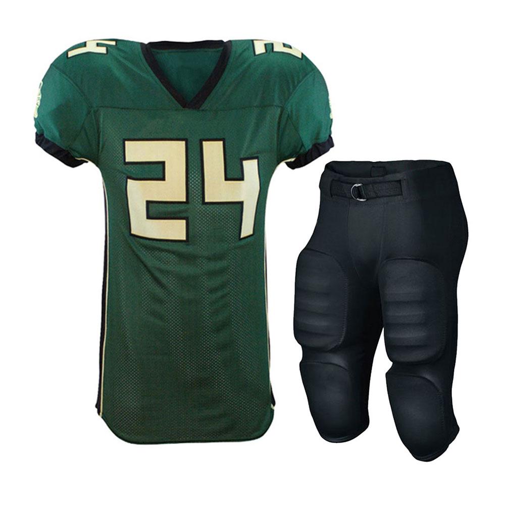 American football Uniforms with your own logos and team names with