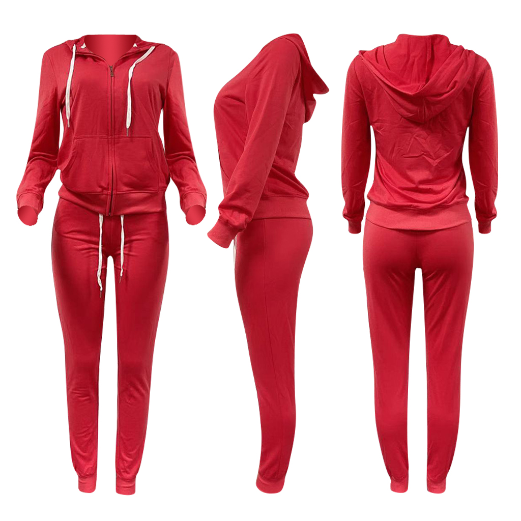 Wholesales Women's Red Color Comfortable Full Body Sweat suit