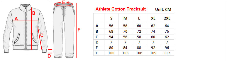 adidas tracksuit size chart