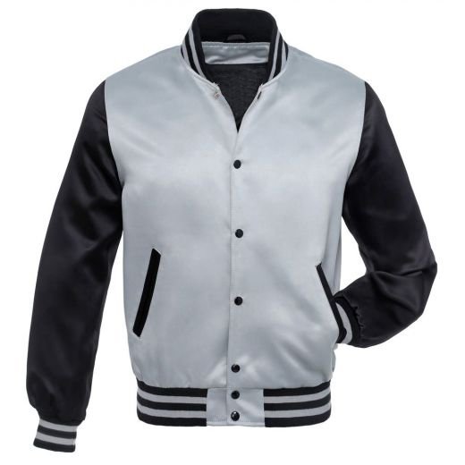 Wholesale Blue Satin Baseball Jacket For Men Manufacturer In USA, UK