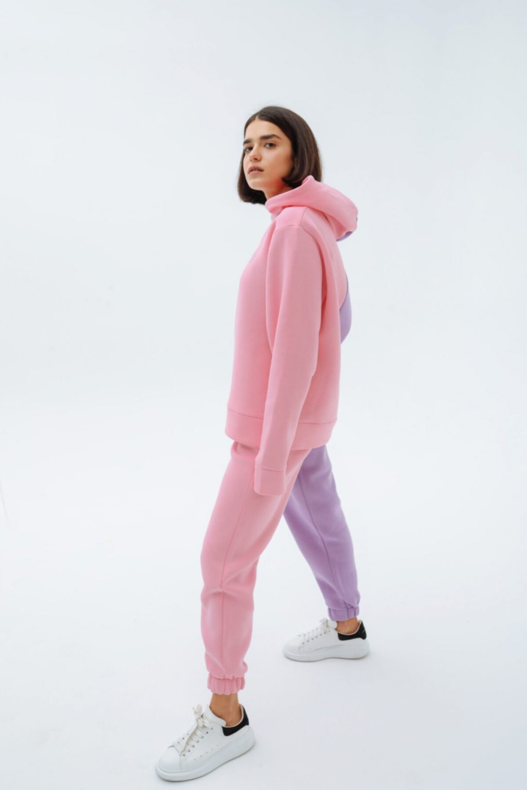 Pink Lilac Block Tracksuit Bottom