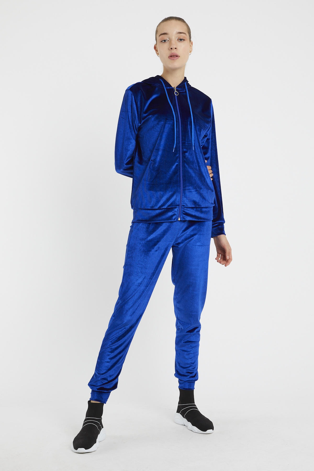 blue suede tracksuit