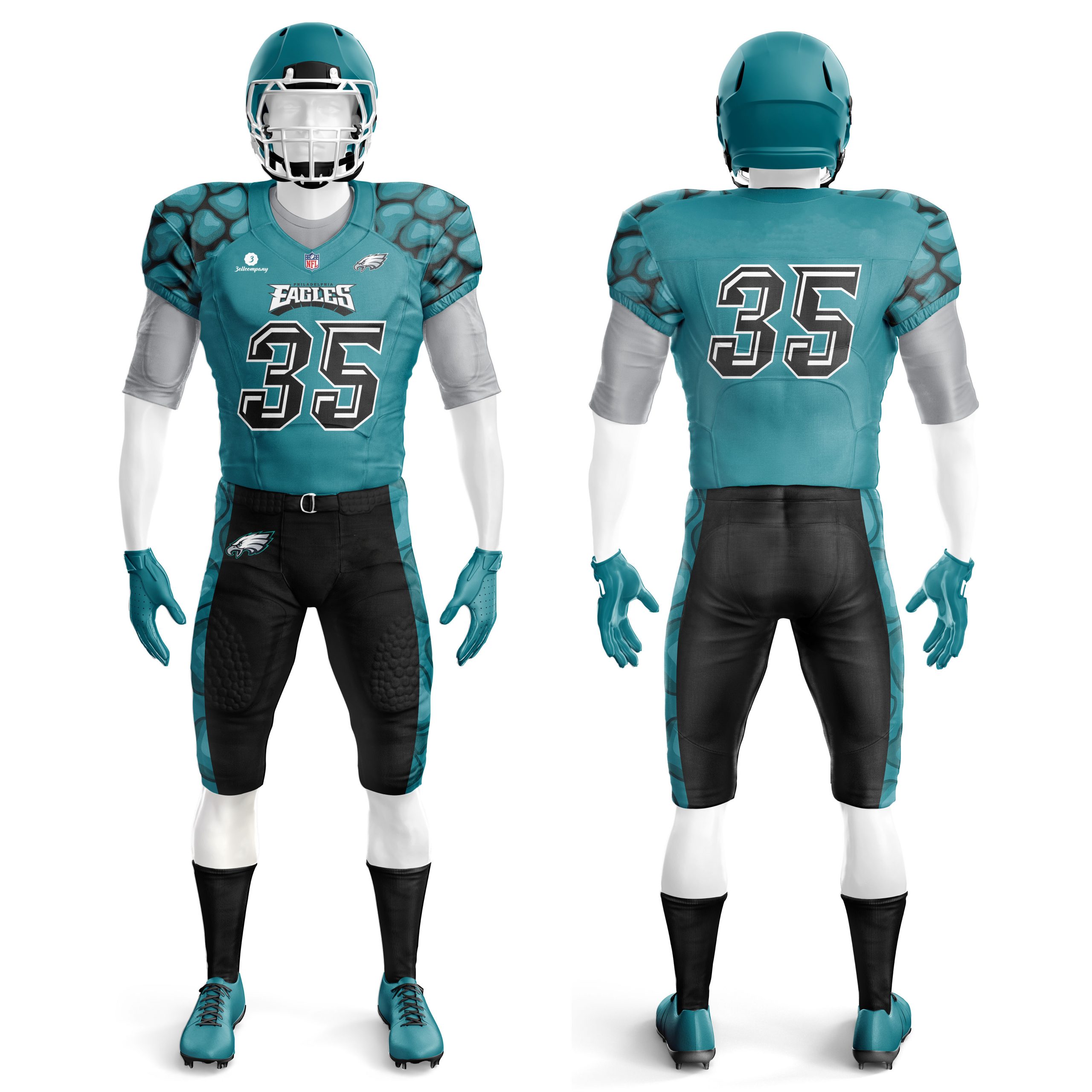 Women's American Football Uniform / New Design Customized American Football  Jersey 3ELL Company 