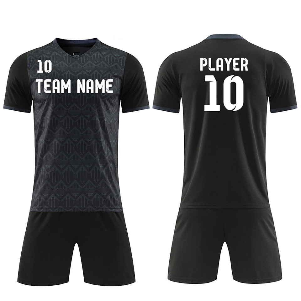 Wholesale Custom Cheap Adults Soccer Uniforms 100% Polyester Soccer Jerseys  Breathable Football Jersey Sets For Men S103