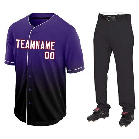 Chea Custom Purple Baseball Jersey Wholesale Embroidered Fashion