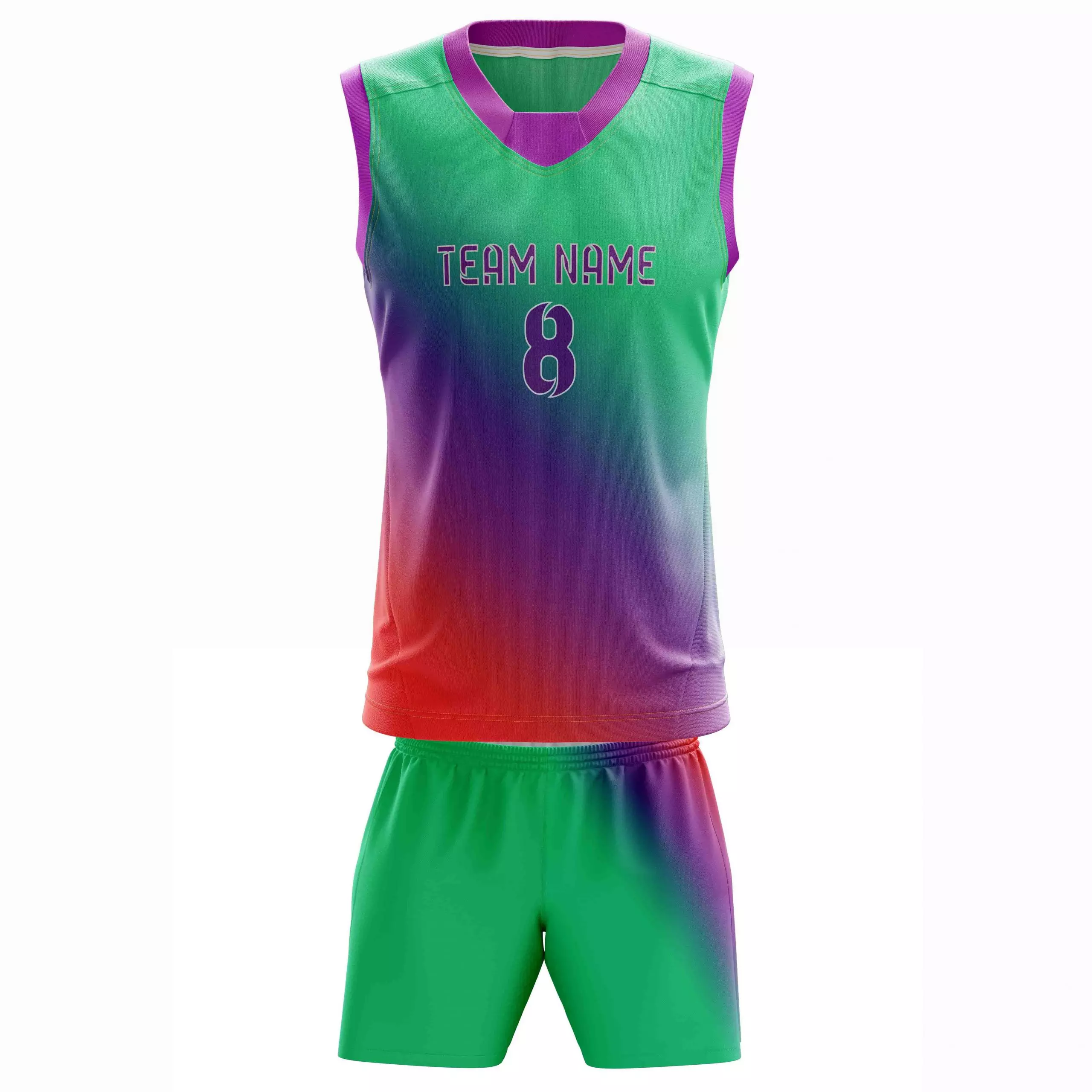 Z435 | Flames Full Dye Sublimated Reversible Basketball Set